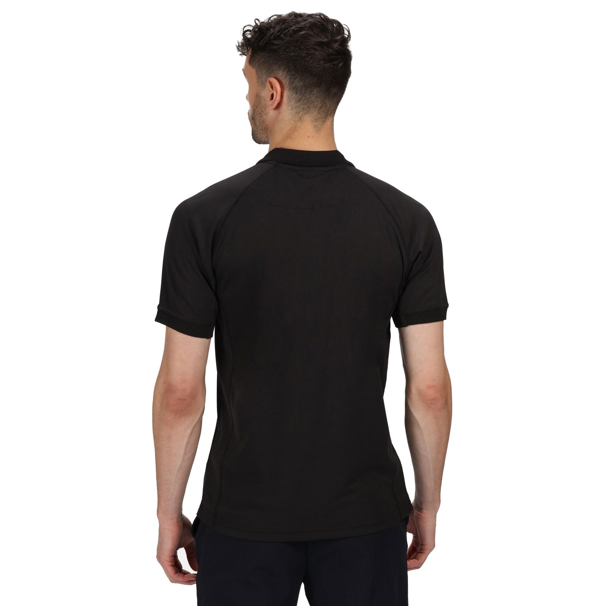 Black - Lifestyle - Regatta Professional Mens Coolweave Short Sleeve Polo Shirt