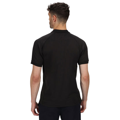 Black - Lifestyle - Regatta Professional Mens Coolweave Short Sleeve Polo Shirt
