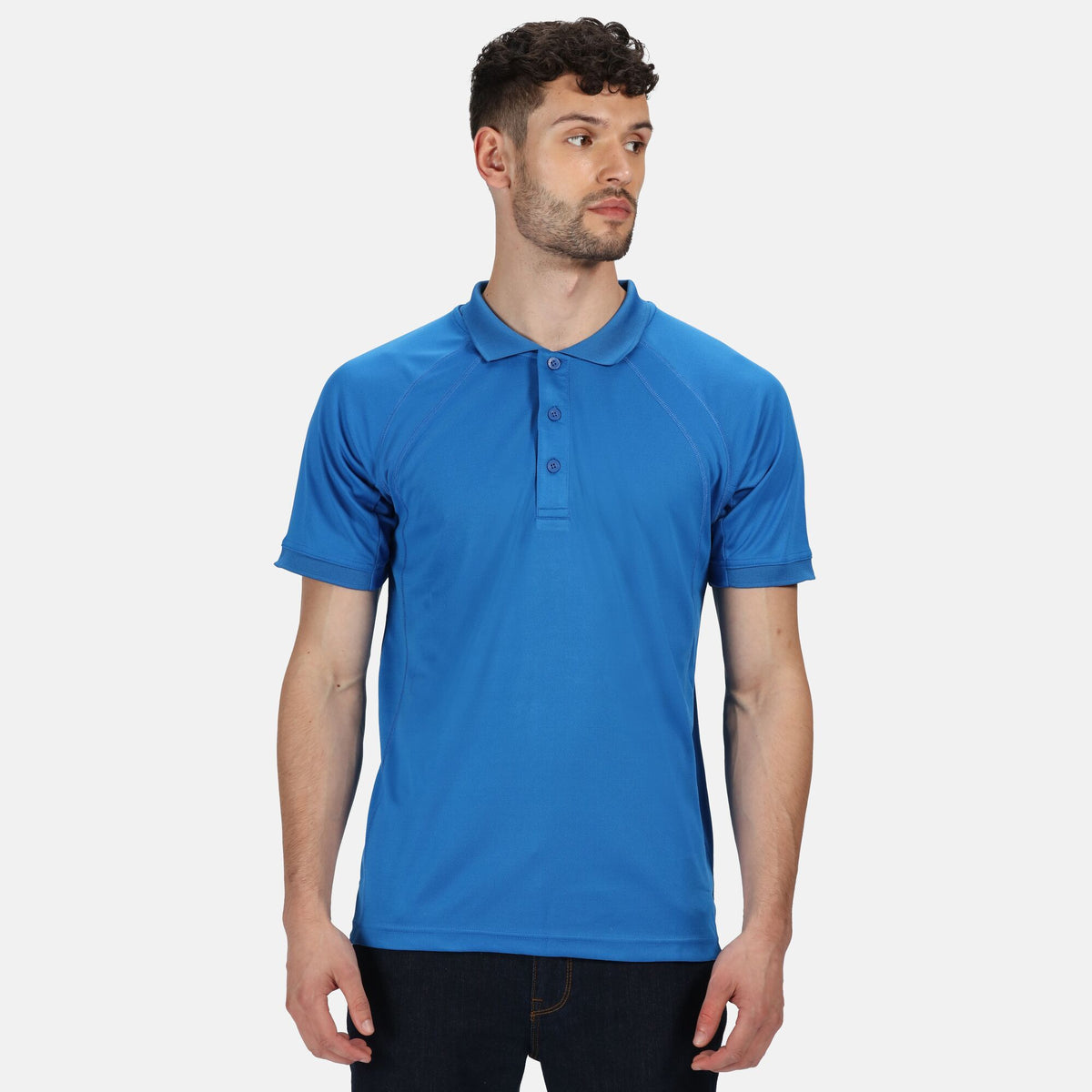 Oxford Blue - Back - Regatta Professional Mens Coolweave Short Sleeve Polo Shirt