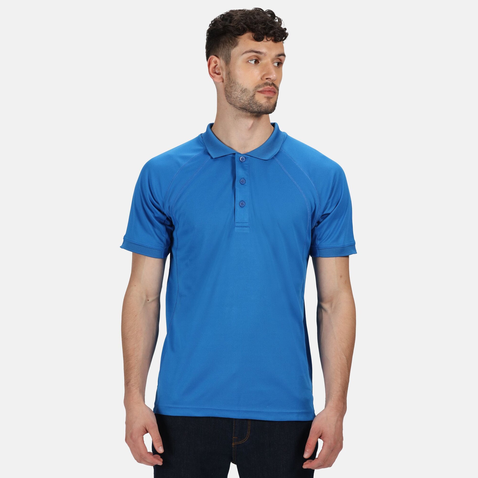 Oxford Blue - Back - Regatta Professional Mens Coolweave Short Sleeve Polo Shirt