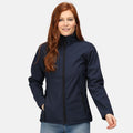 Navy-Seal Grey - Back - Regatta Womens-Ladies Octagon II Waterproof Soft Shell Jacket