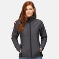 Seal Grey-Black - Back - Regatta Womens-Ladies Octagon II Waterproof Soft Shell Jacket