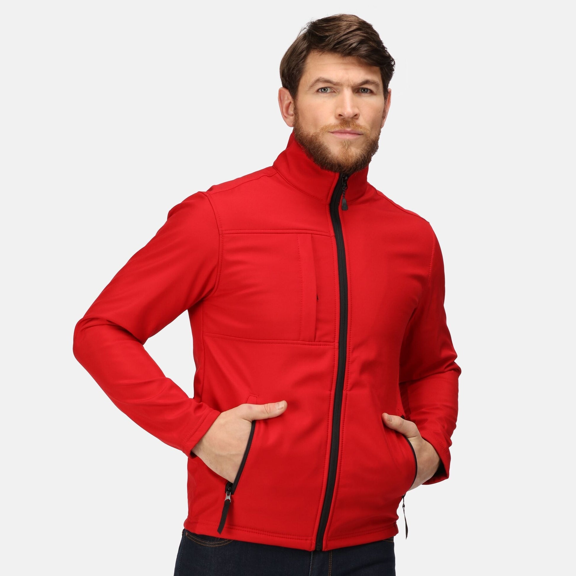 Classic Red-Black - Side - Regatta Professional Mens Octagon II Waterproof Softshell Jacket