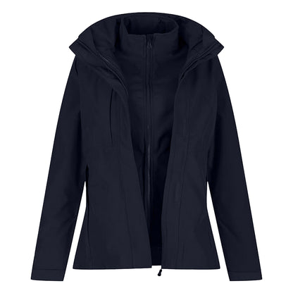 Navy - Front - Regatta Professional Mens Kingsley 3-in-1 Waterproof Jacket