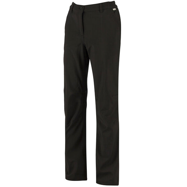 Black - Back - Regatta Great Outdoors Womens-Ladies Fenton Softshell Walking Trousers
