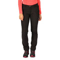 Black - Side - Regatta Great Outdoors Womens-Ladies Fenton Softshell Walking Trousers