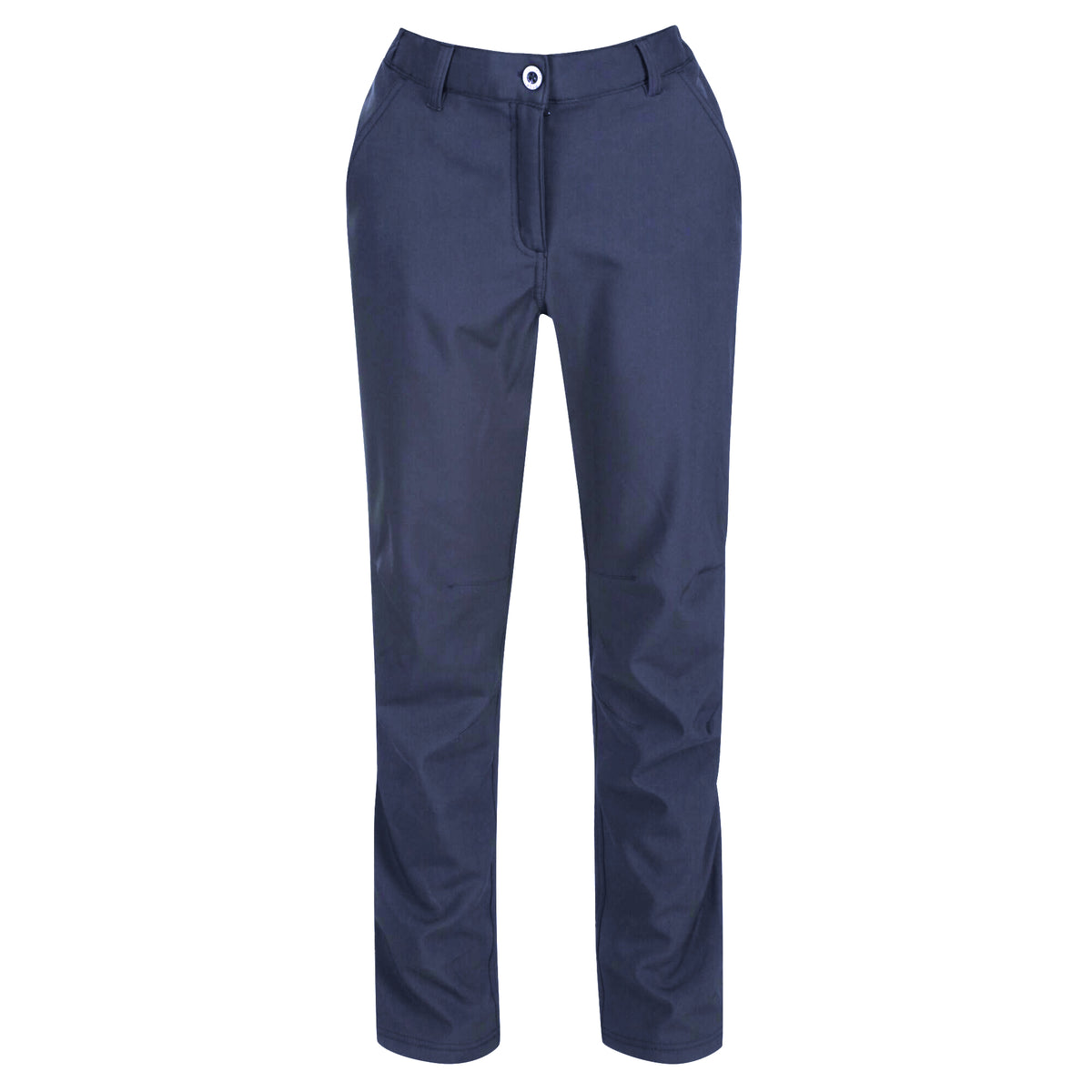 Navy - Front - Regatta Great Outdoors Womens-Ladies Fenton Softshell Walking Trousers