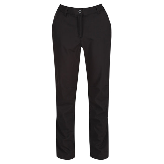 Black - Front - Regatta Great Outdoors Womens-Ladies Fenton Softshell Walking Trousers