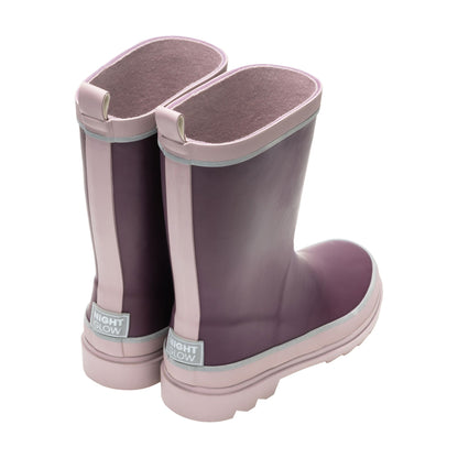 Fig-Powder Lilac - Back - Regatta Great Outdoors Childrens-Kids Foxfire Wellington Boots