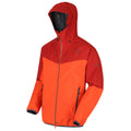 Magma Orange-Burnt Tikka Red - Close up - Regatta Great Outdoors Mens Imber II Lightweight Waterproof Jacket