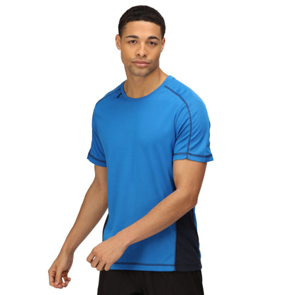 Oxford Blue-Navy - Back - Regatta Activewear Mens Beijing Short Sleeve T-Shirt