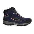 Navy-Ash Rose - Back - Regatta Great Outdoors Womens-Ladies Lady Clydebank Waterproof Hiking Boots