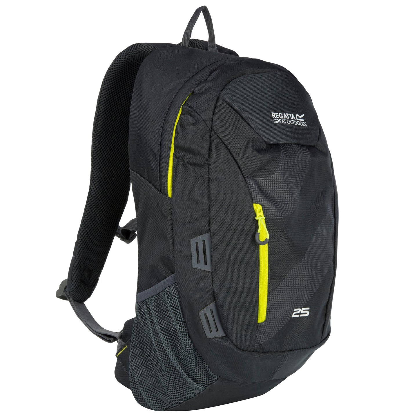 Ebony-Neon Spring - Back - Regatta Great Outdoors Altorock II 25 Litre Rucksack