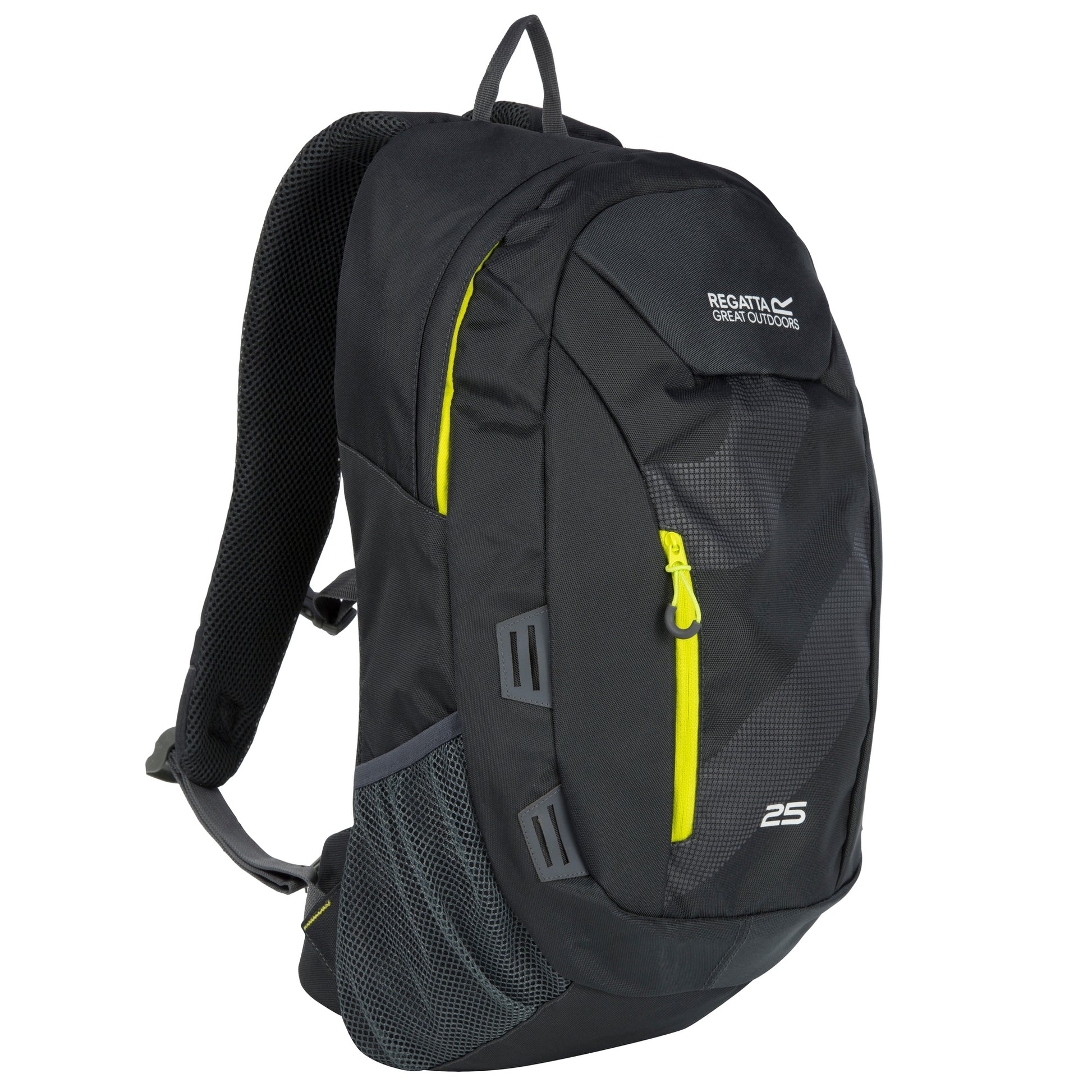 Ebony-Neon Spring - Back - Regatta Great Outdoors Altorock II 25 Litre Rucksack