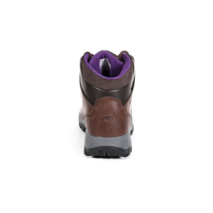 Chestnut-Alpine Purple - Side - Regatta Great Outdoors Womens-Ladies Bainsford Waterproof Hiking Boots