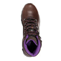 Chestnut-Alpine Purple - Lifestyle - Regatta Great Outdoors Womens-Ladies Bainsford Waterproof Hiking Boots