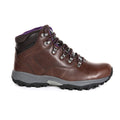 Chestnut-Alpine Purple - Front - Regatta Great Outdoors Womens-Ladies Bainsford Waterproof Hiking Boots