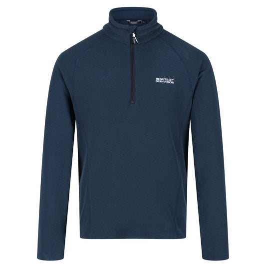 Moonlight Denim - Front - Regatta Great Outdoors Mens Kenger Half Zip Honeycomb Fleece