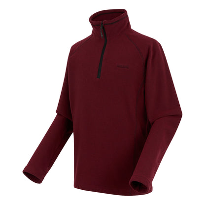 Dark Maroon - Side - Regatta Great Outdoors Mens Kenger Half Zip Honeycomb Fleece