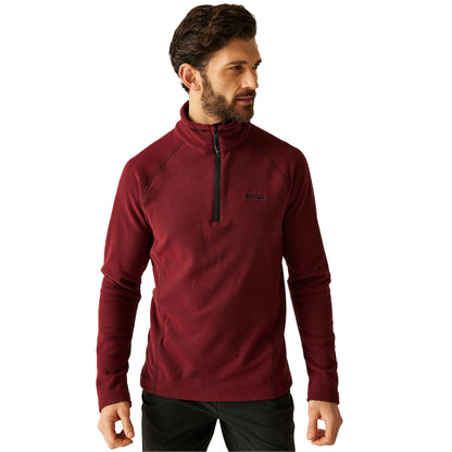 Dark Maroon - Lifestyle - Regatta Great Outdoors Mens Kenger Half Zip Honeycomb Fleece