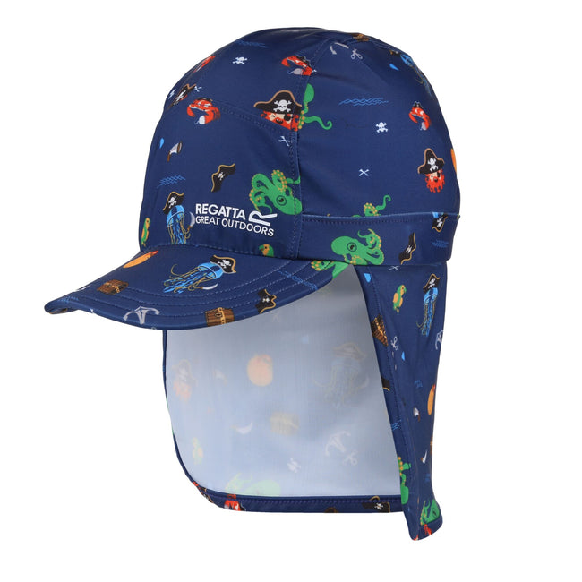 Pink Fusion Animal - Front - Regatta Great Outdoors Childrens-Kids Sun Protection Cap