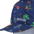 New Royal - Back - Regatta Great Outdoors Childrens-Kids Sun Protection Cap