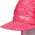Pink Fusion Animal - Back - Regatta Great Outdoors Childrens-Kids Sun Protection Cap