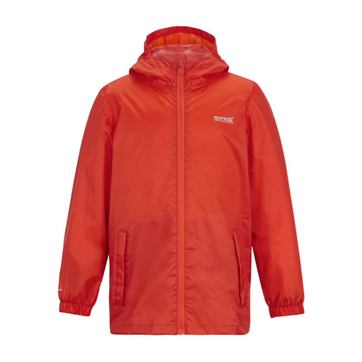 Rusty Orange - Front - Regatta Great Outdoors Childrens-Kids Pack It Jacket III Waterproof Packaway Black