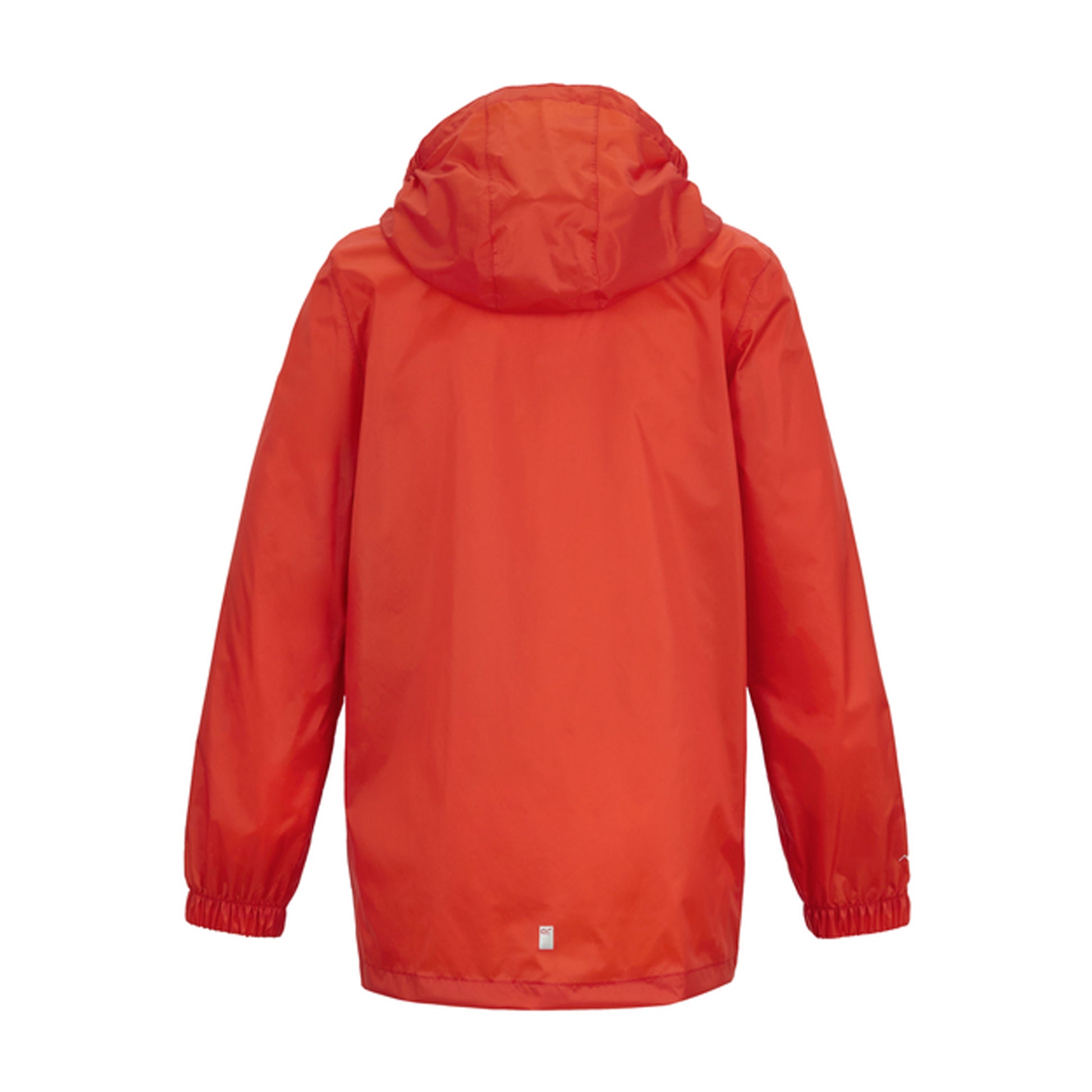 Rusty Orange - Back - Regatta Great Outdoors Childrens-Kids Pack It Jacket III Waterproof Packaway Black