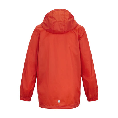 Rusty Orange - Back - Regatta Great Outdoors Childrens-Kids Pack It Jacket III Waterproof Packaway Black