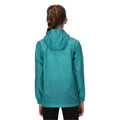 Turquoise - Side - Regatta Great Outdoors Childrens-Kids Pack It Jacket III Waterproof Packaway Black