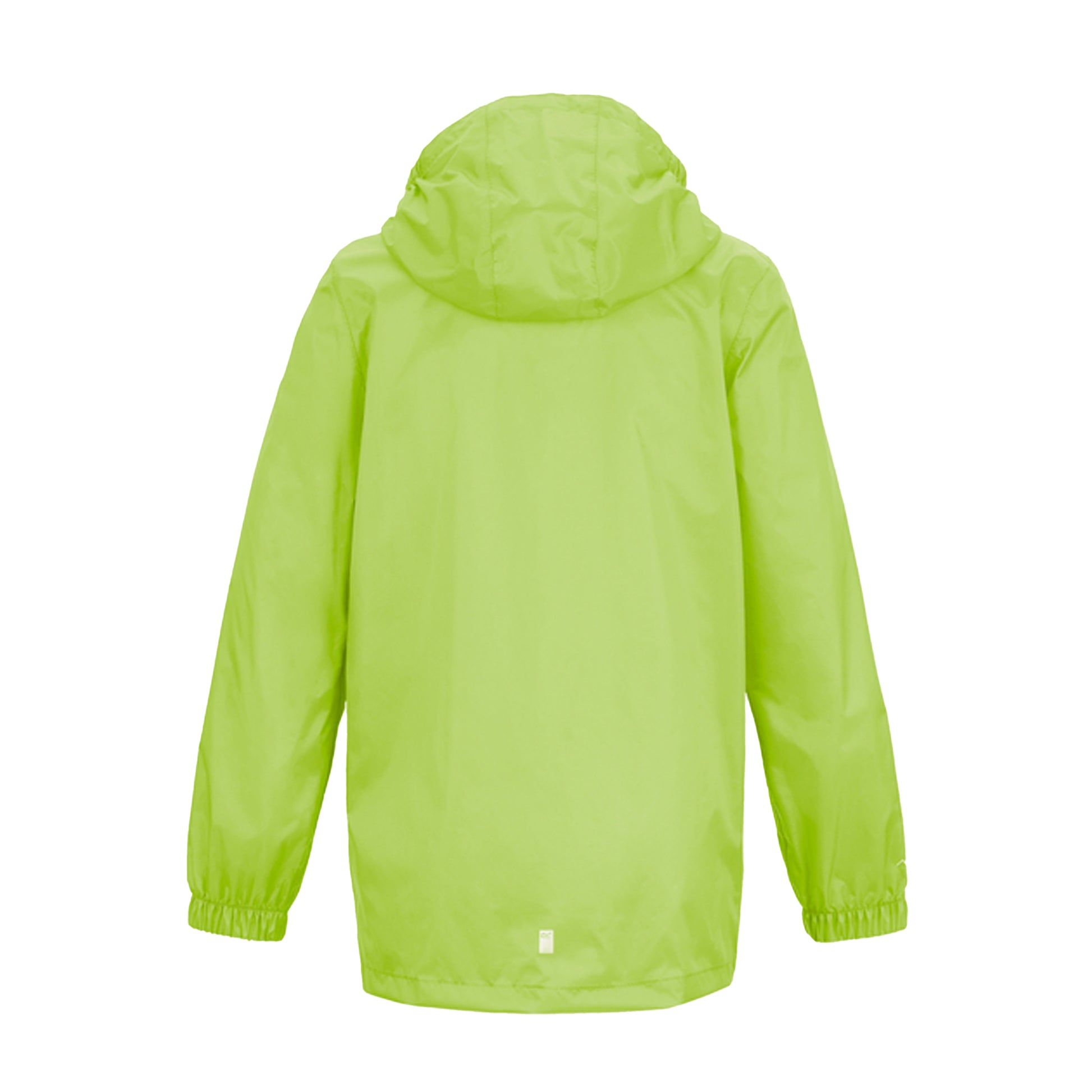 Sharp Green - Back - Regatta Great Outdoors Childrens-Kids Pack It Jacket III Waterproof Packaway Black