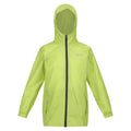 Green Algae - Front - Regatta Great Outdoors Childrens-Kids Pack It Jacket III Waterproof Packaway Black