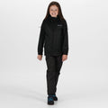 Black - Side - Regatta Great Outdoors Childrens-Kids Pack It Jacket III Waterproof Packaway Black