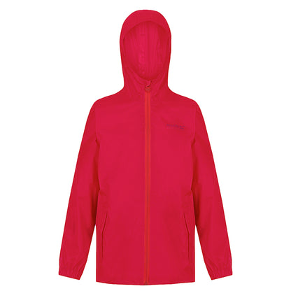 Cabaret - Front - Regatta Great Outdoors Childrens-Kids Pack It Jacket III Waterproof Packaway Black