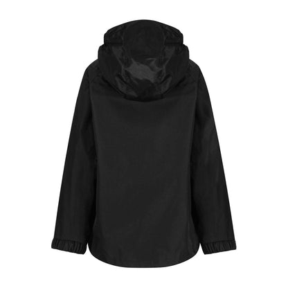 Black - Back - Regatta Great Outdoors Childrens-Kids Pack It Jacket III Waterproof Packaway Black