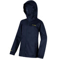 Midnight - Back - Regatta Great Outdoors Childrens-Kids Pack It Jacket III Waterproof Packaway Black
