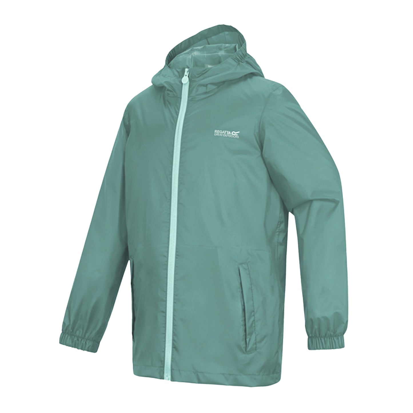 Ivy Moss - Front - Regatta Great Outdoors Childrens-Kids Pack It Jacket III Waterproof Packaway Black
