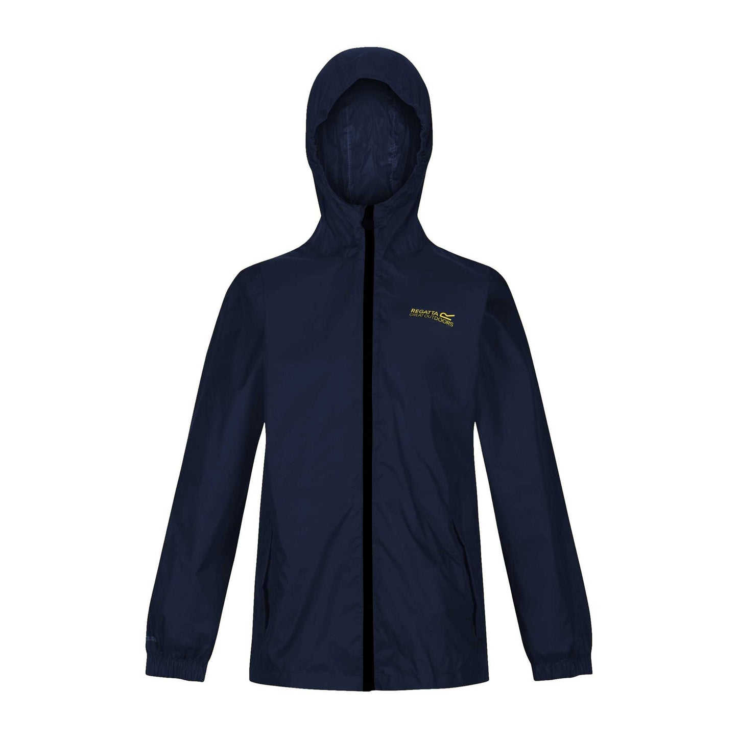 Midnight - Front - Regatta Great Outdoors Childrens-Kids Pack It Jacket III Waterproof Packaway Black