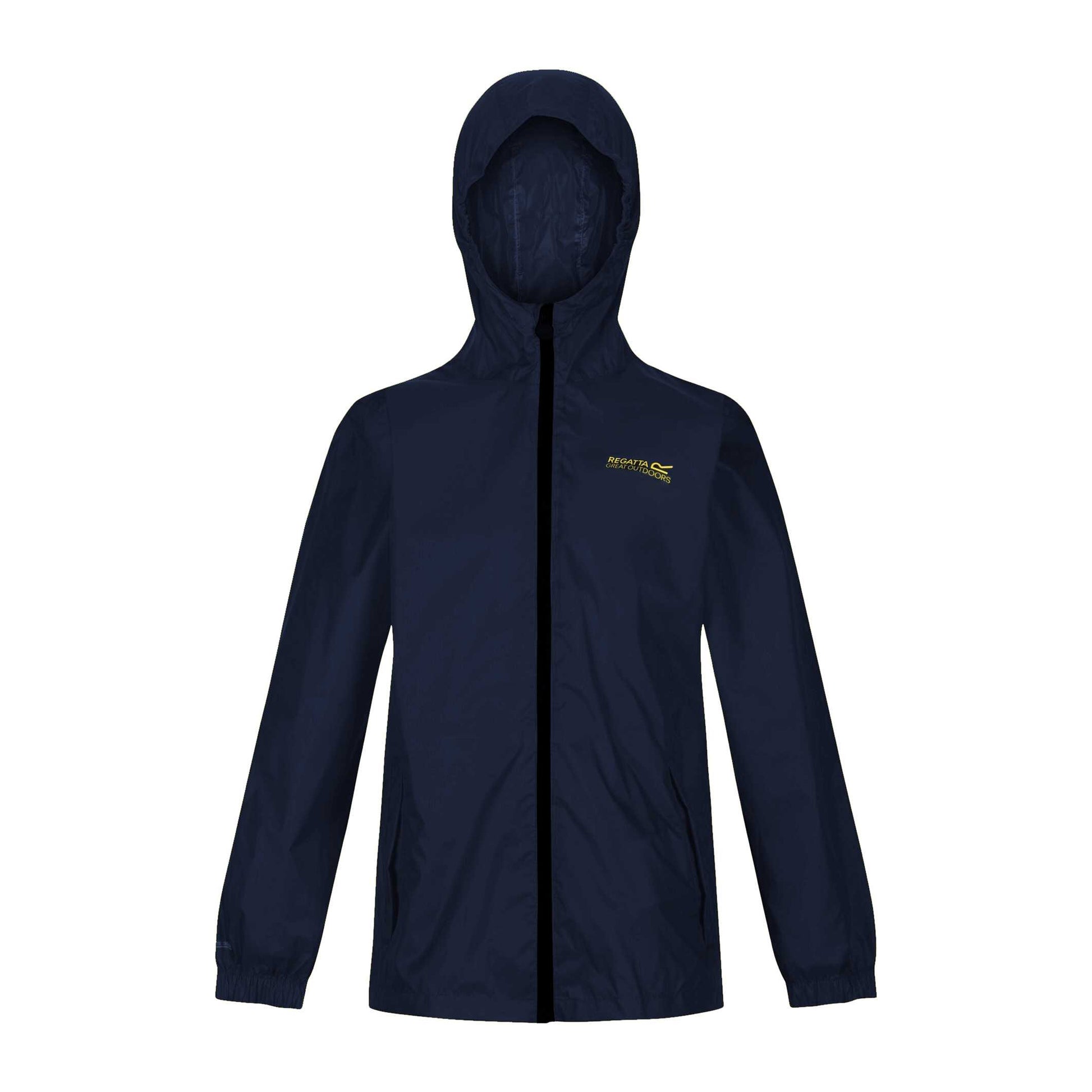 Midnight - Front - Regatta Great Outdoors Childrens-Kids Pack It Jacket III Waterproof Packaway Black