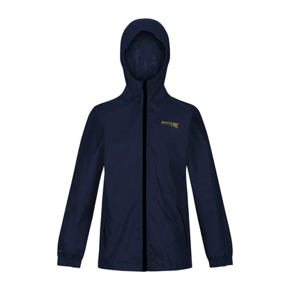 Midnight - Front - Regatta Great Outdoors Childrens-Kids Pack It Jacket III Waterproof Packaway Black