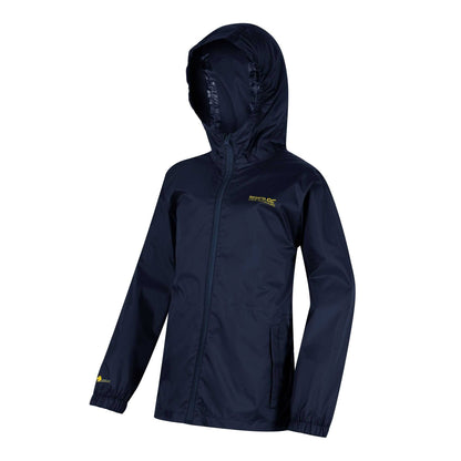 Midnight - Side - Regatta Great Outdoors Childrens-Kids Pack It Jacket III Waterproof Packaway Black