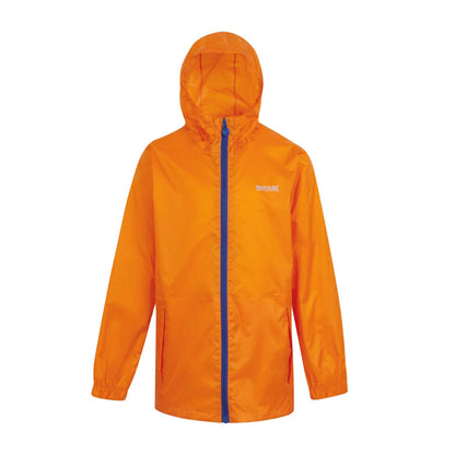 Persimmon - Front - Regatta Great Outdoors Childrens-Kids Pack It Jacket III Waterproof Packaway Black