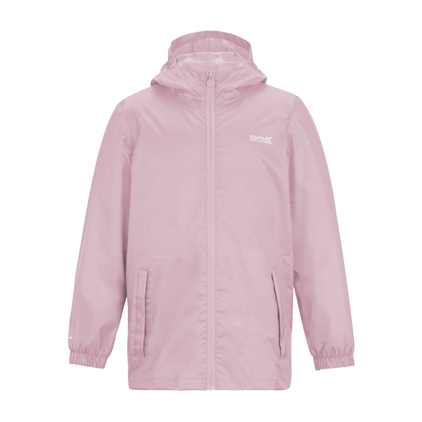 Powder Lilac - Front - Regatta Great Outdoors Childrens-Kids Pack It Jacket III Waterproof Packaway Black