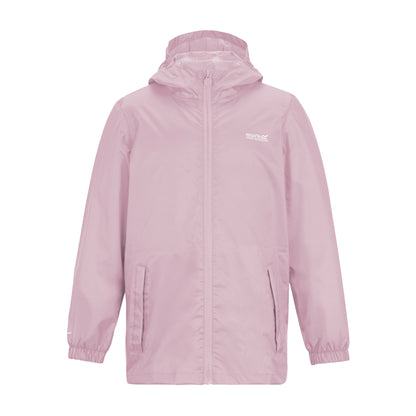 Powder Lilac - Front - Regatta Great Outdoors Childrens-Kids Pack It Jacket III Waterproof Packaway Black