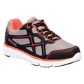 Rock Grey-Neon Peach - Front - Regatta Childrens-Kids Kota Lite Walking Shoes