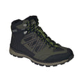 Dark Khaki-Lime Punch - Front - Regatta Mens Samaris Mid II Hiking Boots