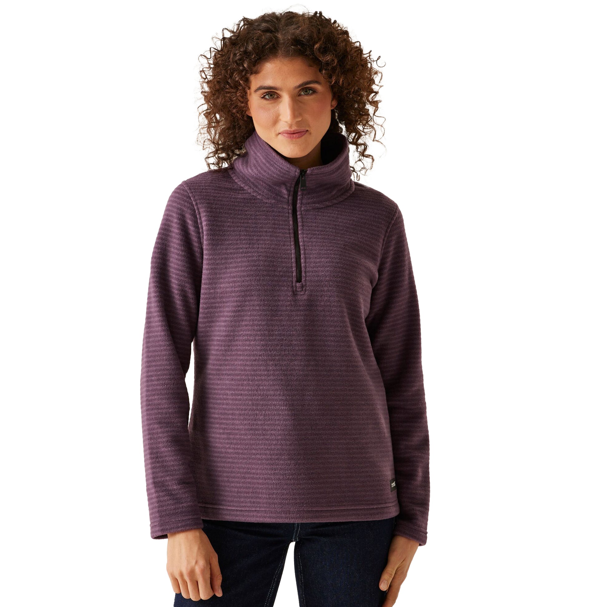 Deep Plum-Silver - Side - Regatta Womens-Ladies Solenne Fleece