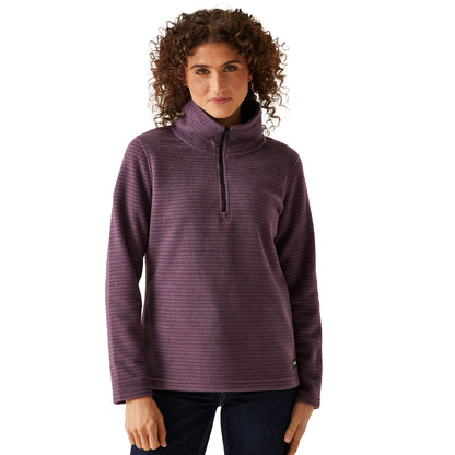 Deep Plum-Silver - Side - Regatta Womens-Ladies Solenne Fleece