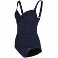 Navy - Side - Regatta Womens-Ladies Sakari Swimming Costume